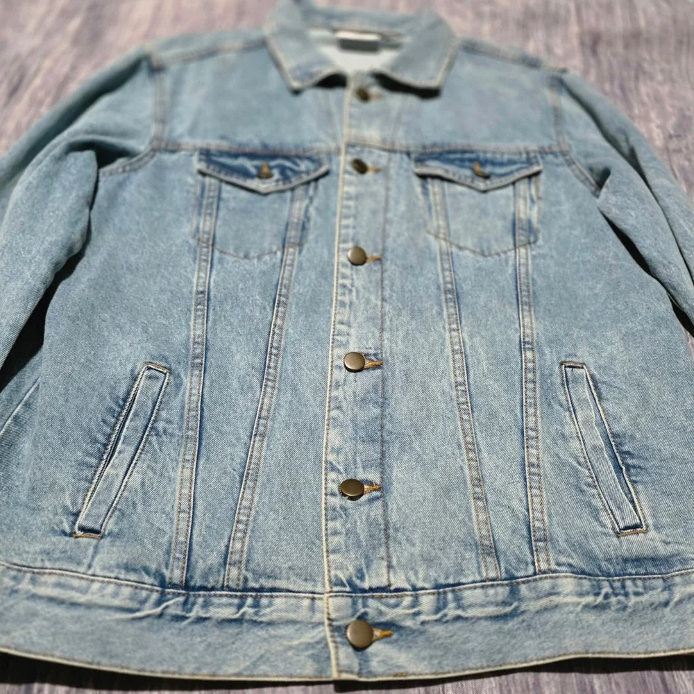 Nickelodeon 90s Kid Denim Jacket‎ Rugrats All Grown Up Cartoon Graphic Print Med